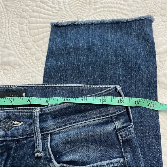 MOTHER Rascal Ankle Step Fray Denim Jeans High Rise Waist Raw Hem Distressed 26 - Picture 8 of 15